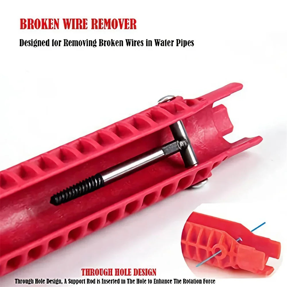 5/6/7/8 In 1 Multi-function Plumber Key Flume Sink Wrench Pipe Maintenance Household Plumbing Tool Sets for Bathroom Kitchen