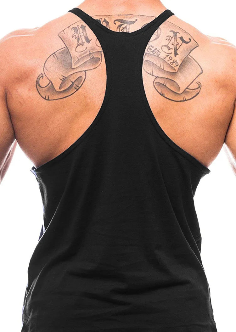 Mens Gym Clothing Bodybuilding Tank Tops Fitness Training Sleeveless Shirt Cotton Muscle Running Vest Casual Sports Singlets