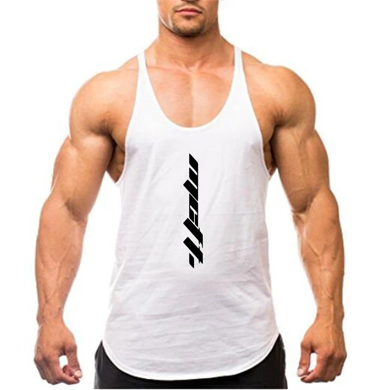 Mens Gym Clothing Bodybuilding Tank Tops Fitness Training Sleeveless Shirt Cotton Muscle Running Vest Casual Sports Singlets