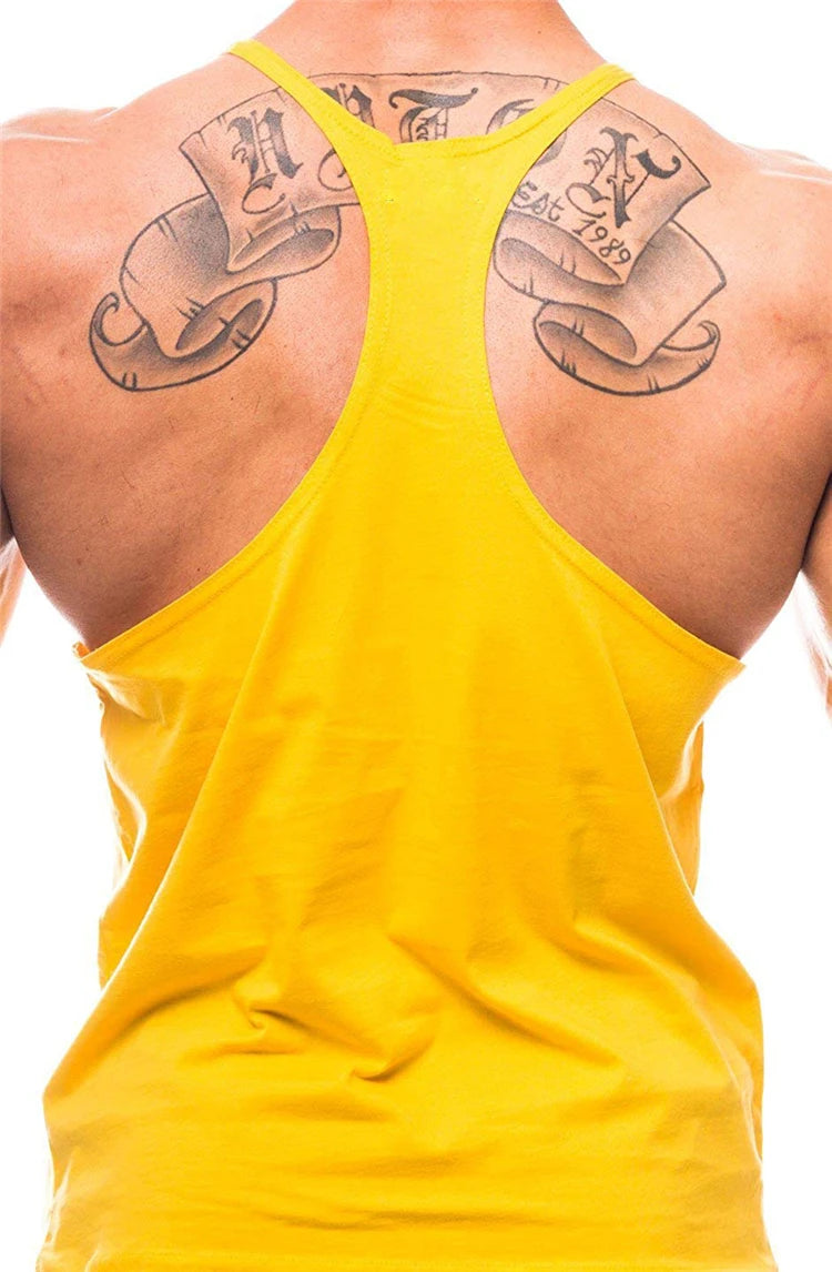 Mens Gym Clothing Bodybuilding Tank Tops Fitness Training Sleeveless Shirt Cotton Muscle Running Vest Casual Sports Singlets
