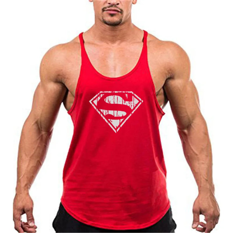Gym Muscle Fitness Training Running Vest Clothing Tank Top Mens Bodybuilding Sleeveless Singlets Fashion Workout  Undershirt