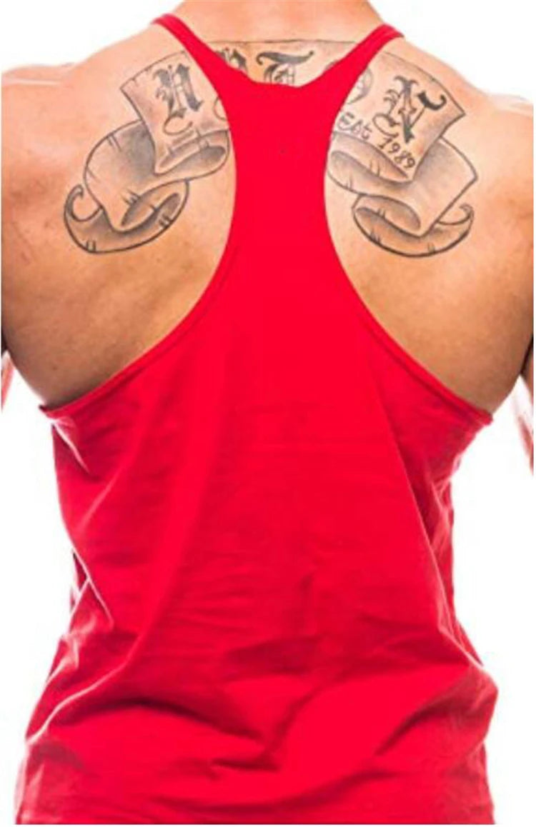 Mens Gym Clothing Bodybuilding Tank Tops Fitness Training Sleeveless Shirt Cotton Muscle Running Vest Casual Sports Singlets