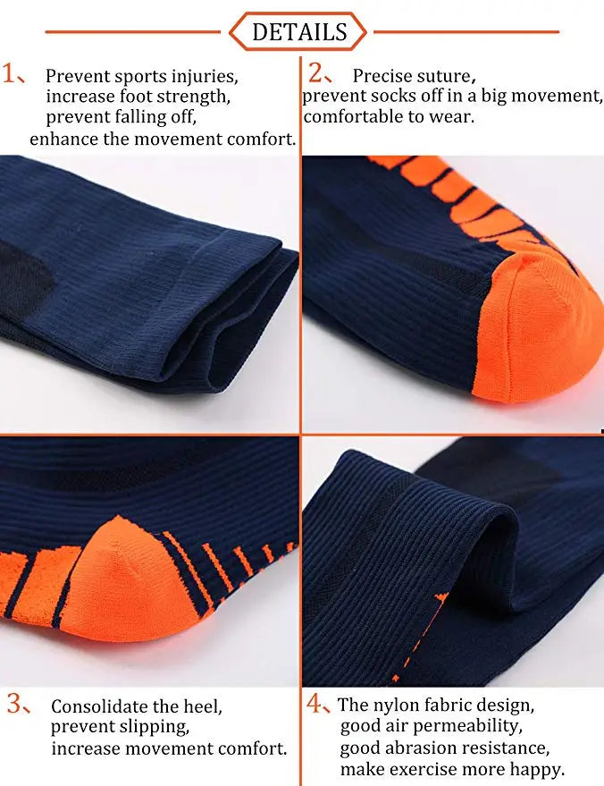 Unisex Compression Socks 30 Mmhg Sport Socks Soccer Football Socks Arrow Pattern Thigh Tube Socks Outdoor Running Fitness Socks