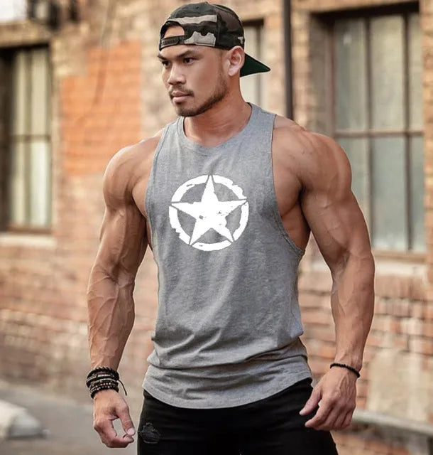 New fashion pure cotton sleeveless shirt vest men's fitness shirt men's undershirt bodybuilding exercise fitness vest fitness me