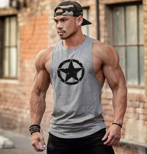 New fashion pure cotton sleeveless shirt vest men's fitness shirt men's undershirt bodybuilding exercise fitness vest fitness me