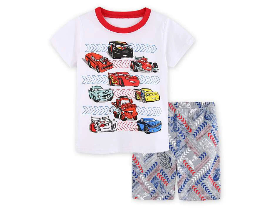 Kids pyjamas children sleepwear baby set boys girls cars pijamas cotton nightwear clothes kids clothing pajamas sets