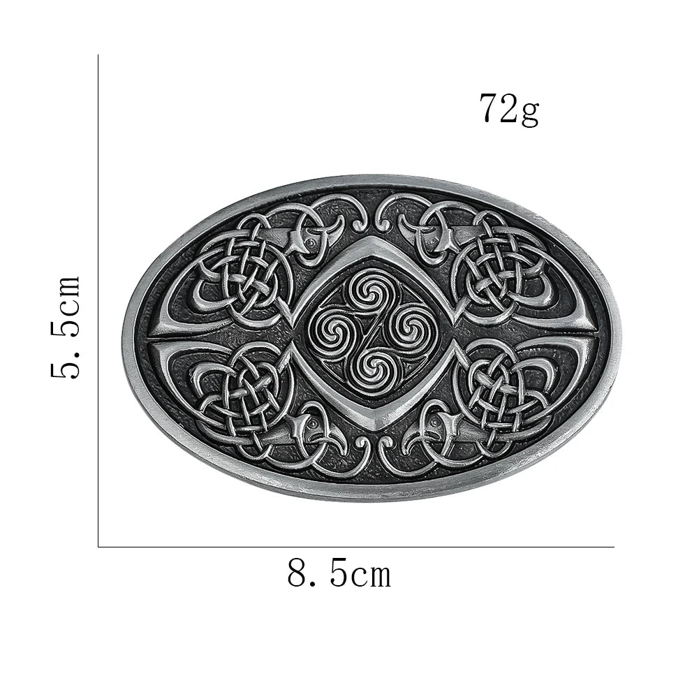 Viking Metal Belt Buckle for Men Women Embossed Gothic Punk Western Cowboy Waistband Buckle Jeans Clothes Decor Accessories Gift