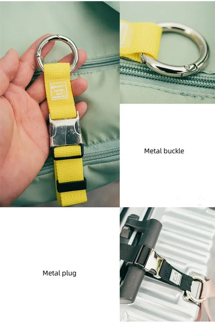 Convenient Luggage Straps Compartment External Hook Outdoor Hiking Bag Hanging Buckle Travel Trolley Case Connecting Rope Strap
