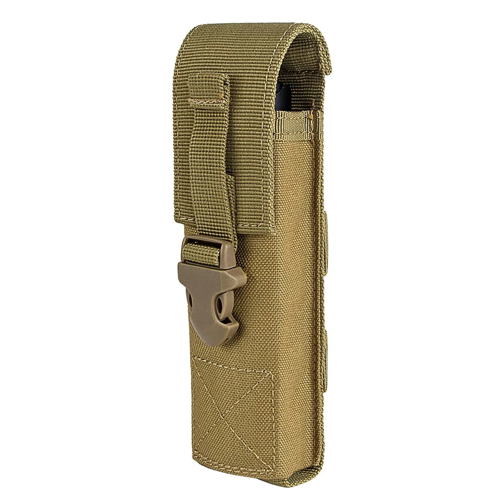 Tactical Flashlight Pouch Holster Molle Torch Holder Carry Case EDC Tool Waist Bag Outdoor Sport Camping Hunting Accessories
