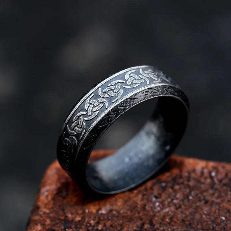Fashion Nordic Viking Rune Ring for Men Women Simple Amulet 316L Stainless Steel Vintage Viking Rings Jewelry Gift Wholesale