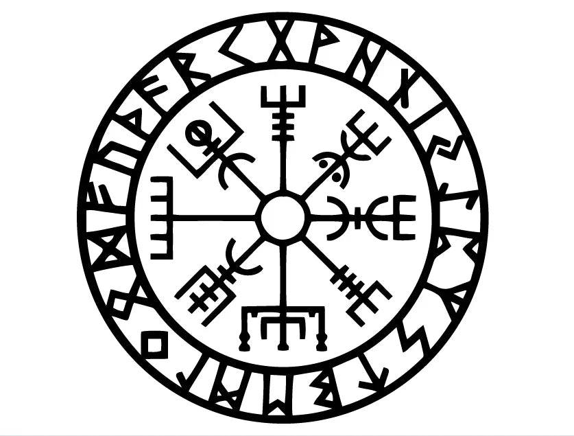 15cm Cartoon Viking Rune Fun Personality Car Window Body Cover Scratches Stickers Stylish, Cute, Exterior Parts PVC Accessories