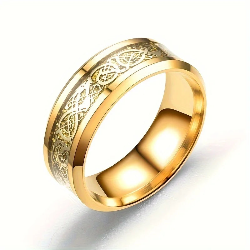 2025 Classical Viking Rune Wood Grain Rings For Men Anniversary Party Jewelry Accessories Gift Fashion Stainess Steel Men Rings