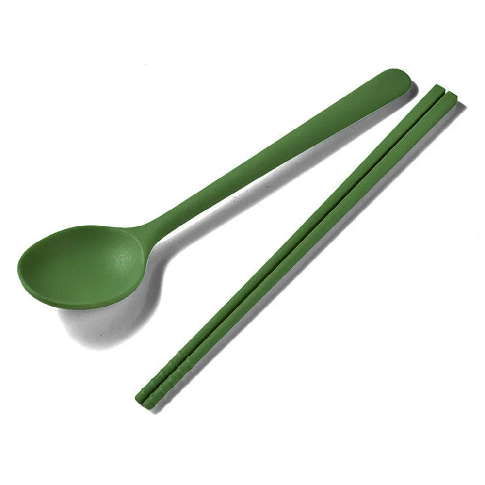 Silicone Kitchen Utensil Collection for Dining Sushi Chopsticks Coffee Dessert Spoons