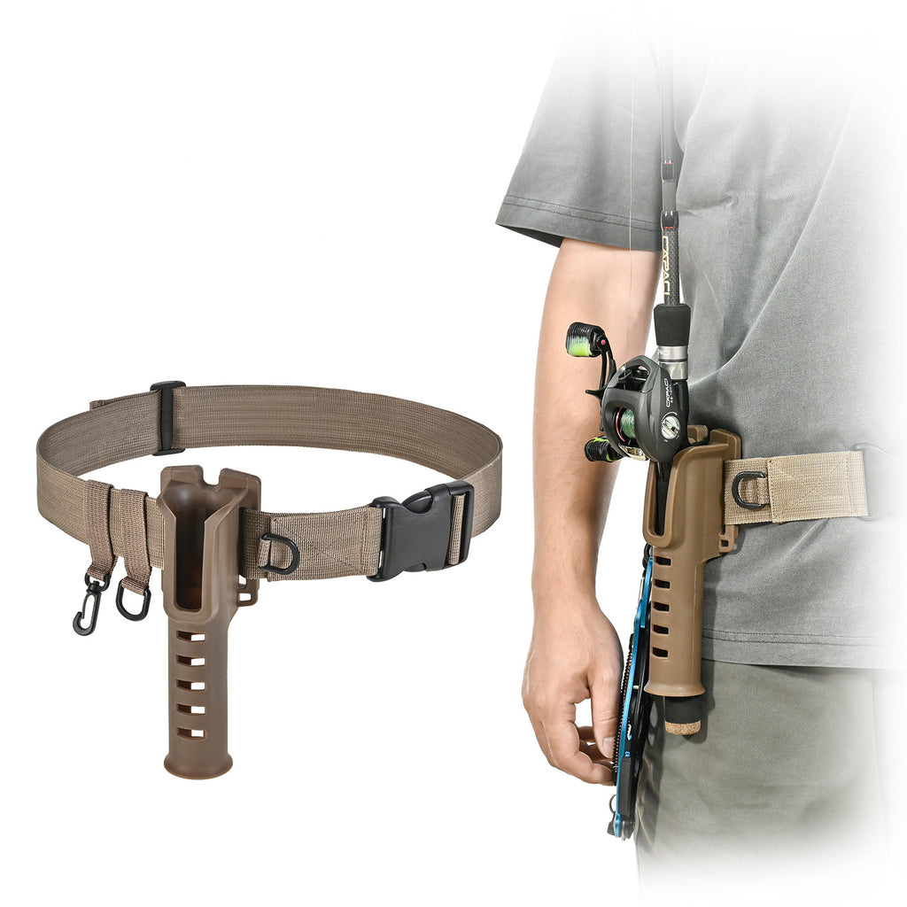Portable rod holder fishing gear accessory with adjustable waist fishing rod insertion device fishing accessories tool outdoor