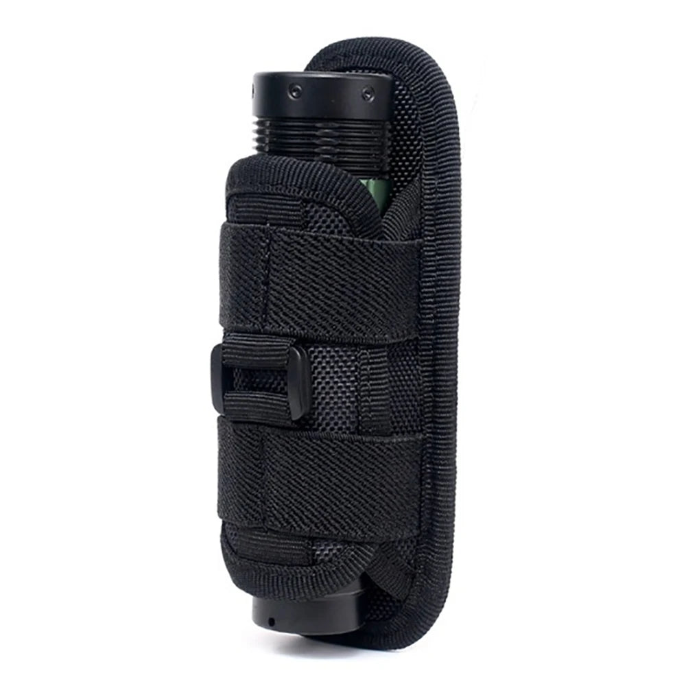 Tactical Flashlight Pouch Holster Molle Torch Holder Carry Case EDC Tool Waist Bag Outdoor Sport Camping Hunting Accessories