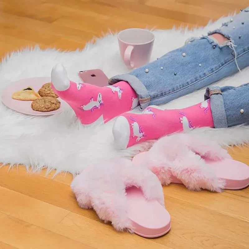 Funny men's and women's socks, cartoons, animals, fruits, beer, patterns, jacquard socks, hip hop skateboard socks