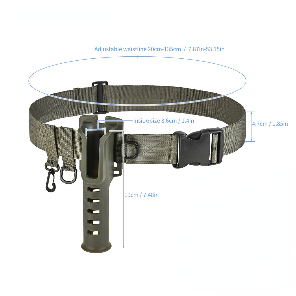 Portable rod holder fishing gear accessory with adjustable waist fishing rod insertion device fishing accessories tool outdoor