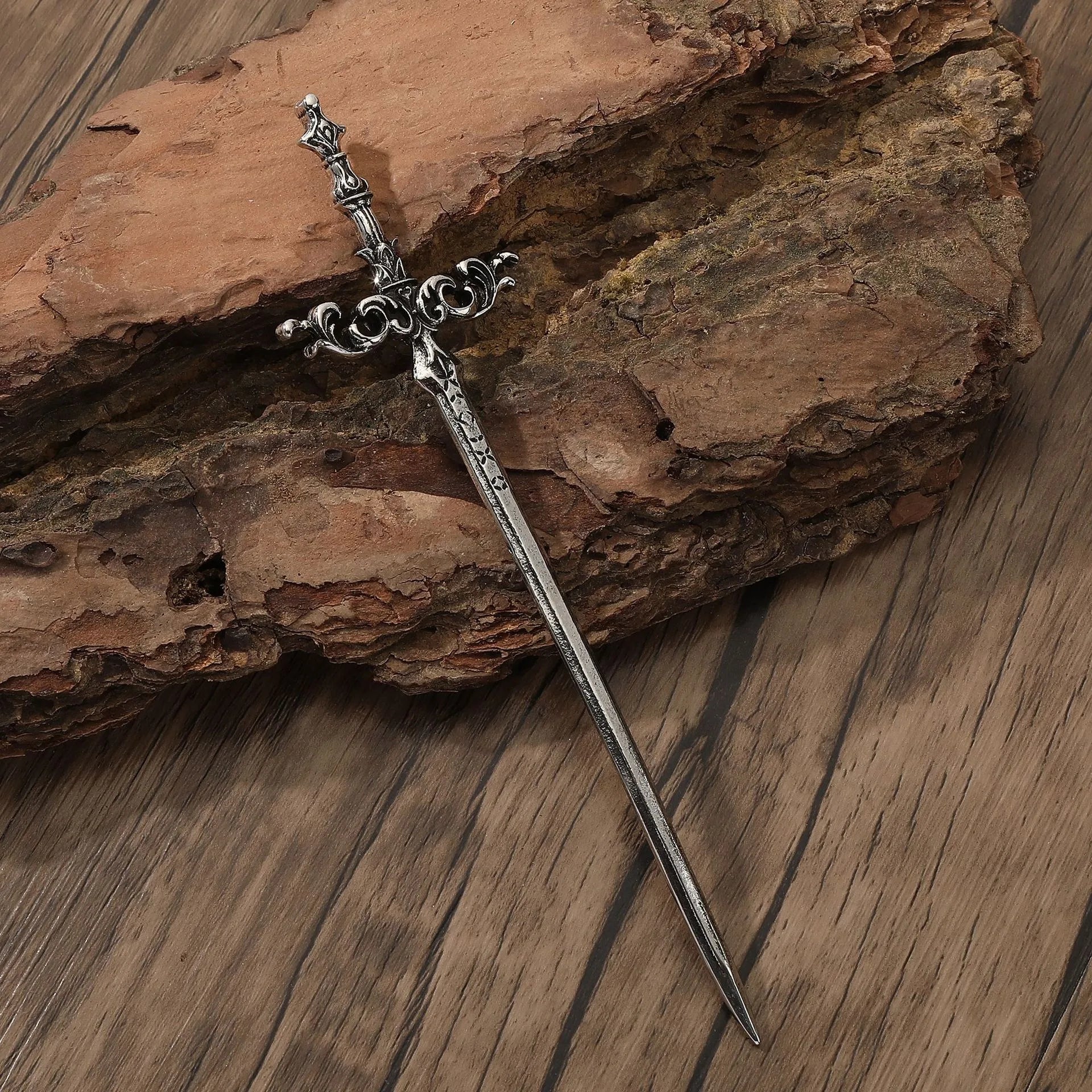 Viking Wave Sword Retro Hair Clip Fashionable and Easy to Match Hair Accessories Scandinavian Norway Theme Party Birthday Gift