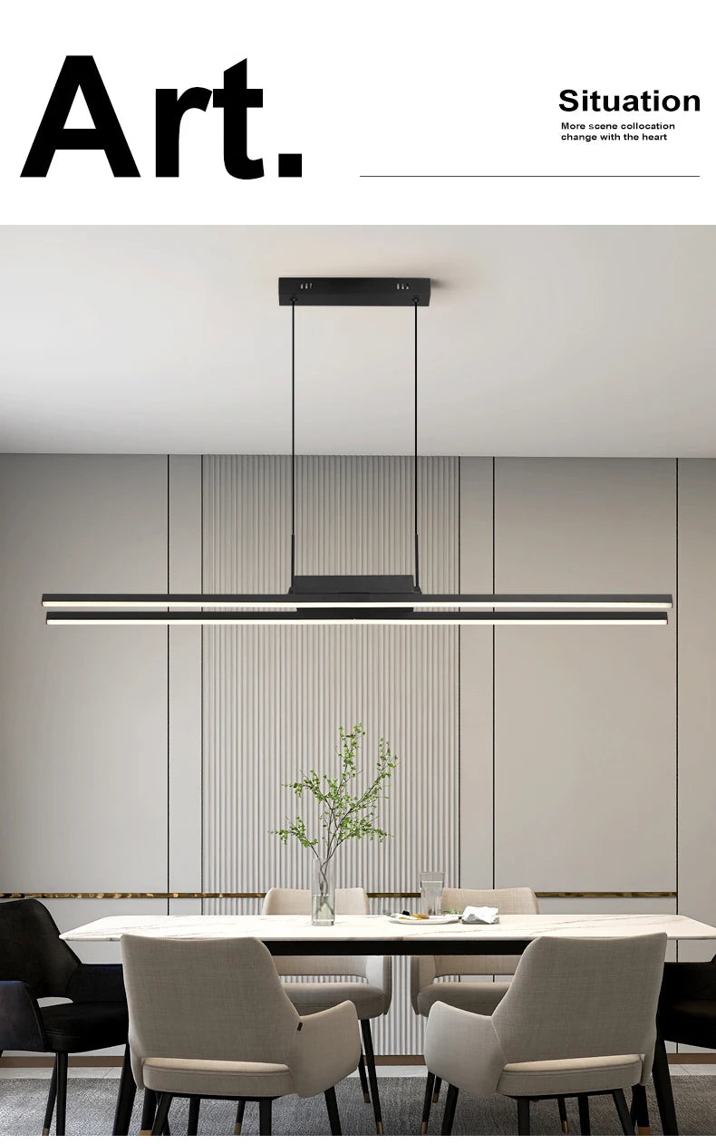 Nordic Pendent Light Double Lumens Chandelier LED Hanging Lamp for Dining Room Bedroom Living Room Home Decorative Lighting