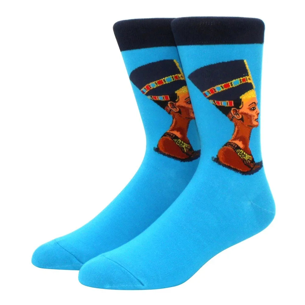 Man Plus Size Socks Art Mural World Famous Art Oil Painting Series Woman Funny Socks