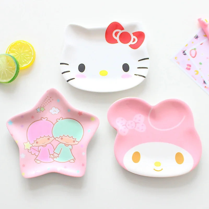 Animal Cartoon Cute Children'S Imitation Ceramic Tableware Cake Snacks Dry Fruit Plates Small Dishes Dishes Kitchen Utensils