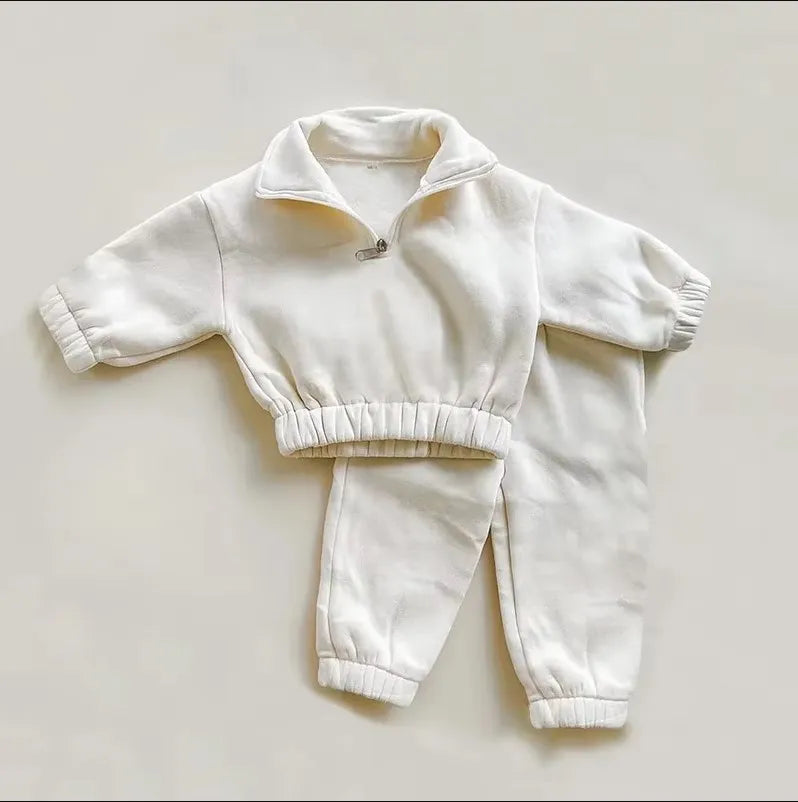 Children Clothes Sets Kids Sportswear Suits for Children Warm Autumn Winter Fleece Sweatshirt + Pant Kids Boy Girl Outfit