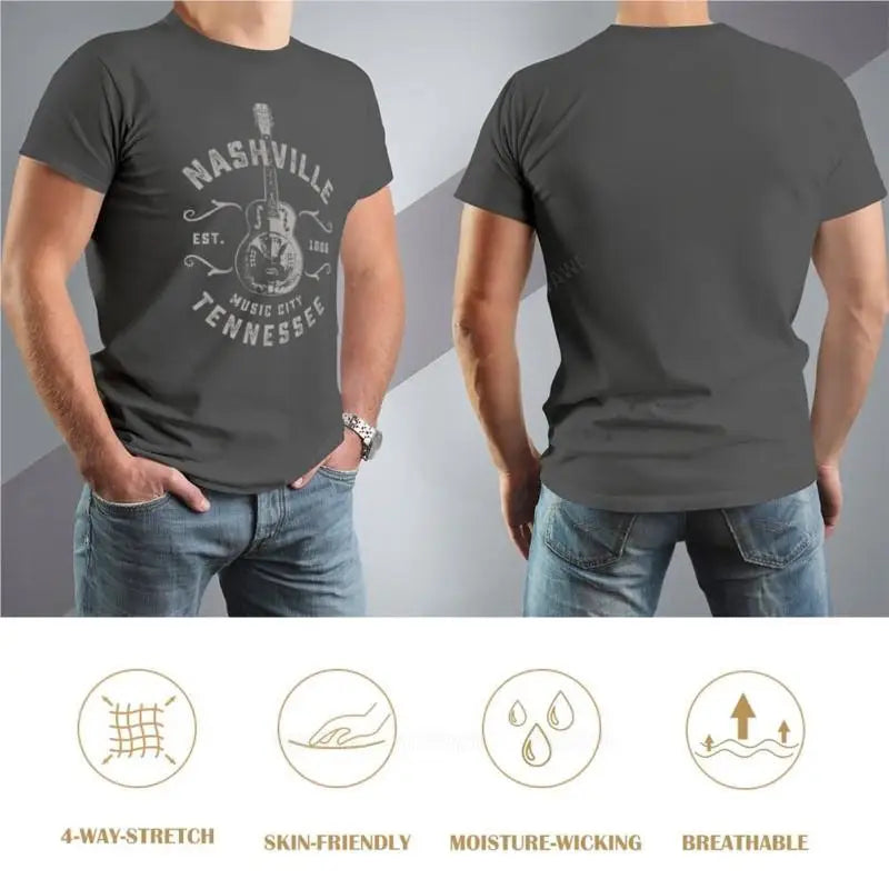 Nashville Music City Tennessee T-Shirt t-shirt custom t shirt kawaii clothes mens clothing