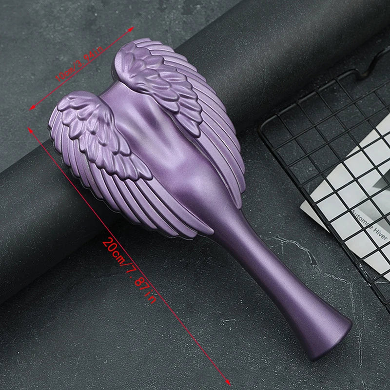 Hair Detangler Brush - Detangling Brush for Thick Hair with Soft Bristles, Angel Wing Design, & Long Handle - Water Resistant