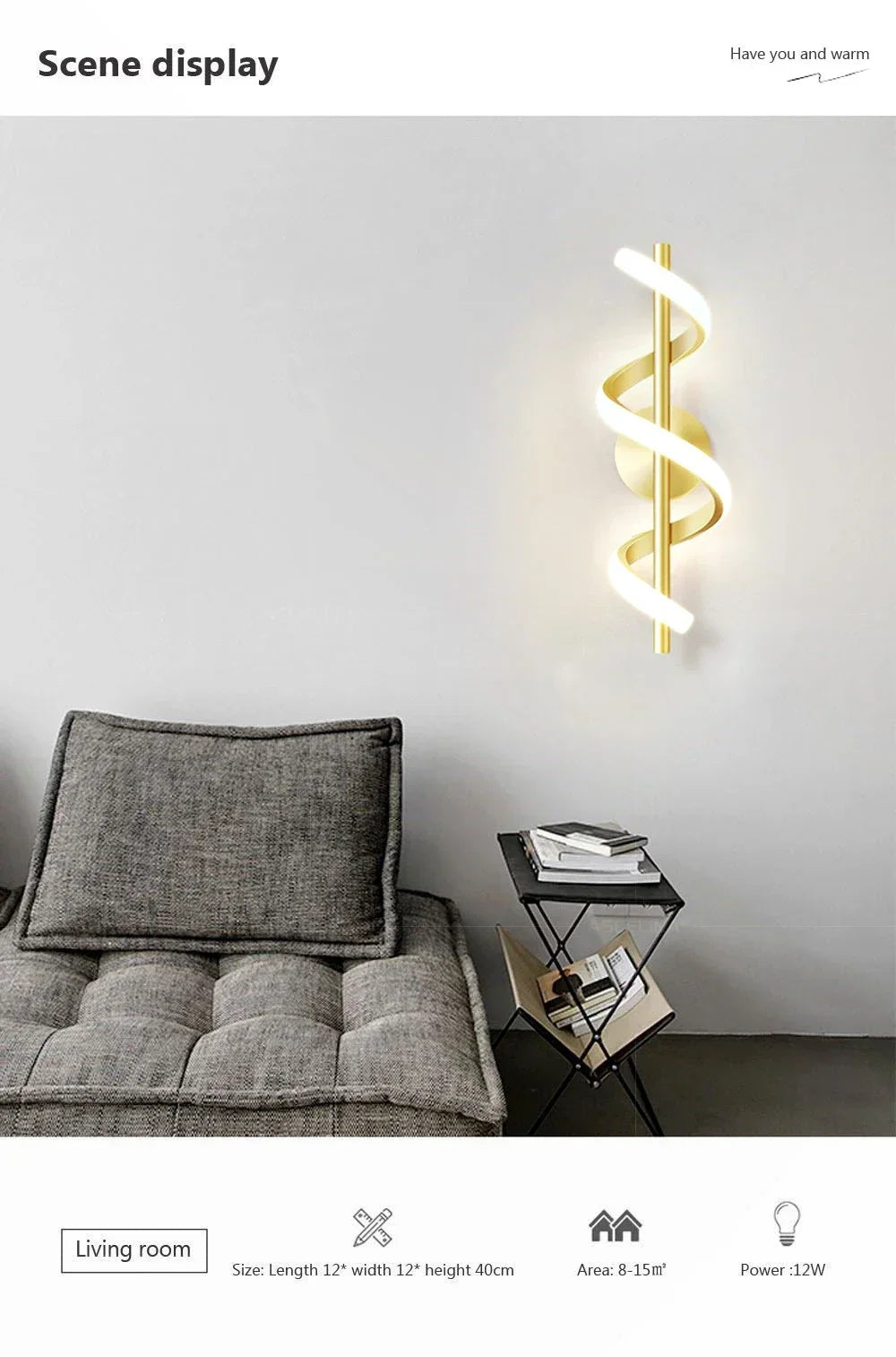 Modern LED Wall Lamp White Warm Light For Living Room Corridor Bedroom Bedside Staircase Home Indoor Lighting Fixtures