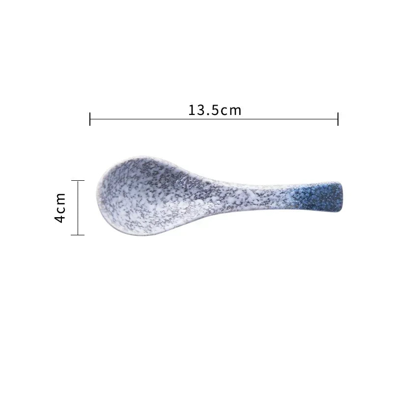 Ceramic Soup Spoon Japanese Tableware Eating Spoon Creative Spoons Kitchen Cooking Utensil Tool Teaspoon Catering For Kicthen
