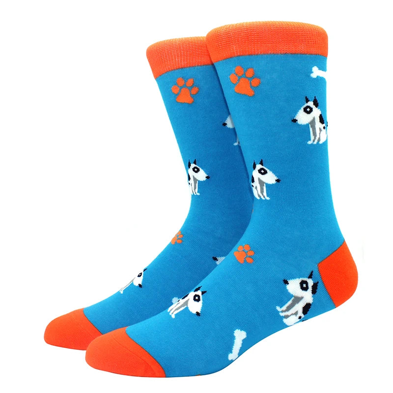 Funny men's and women's socks, cartoons, animals, fruits, beer, patterns, jacquard socks, hip hop skateboard socks