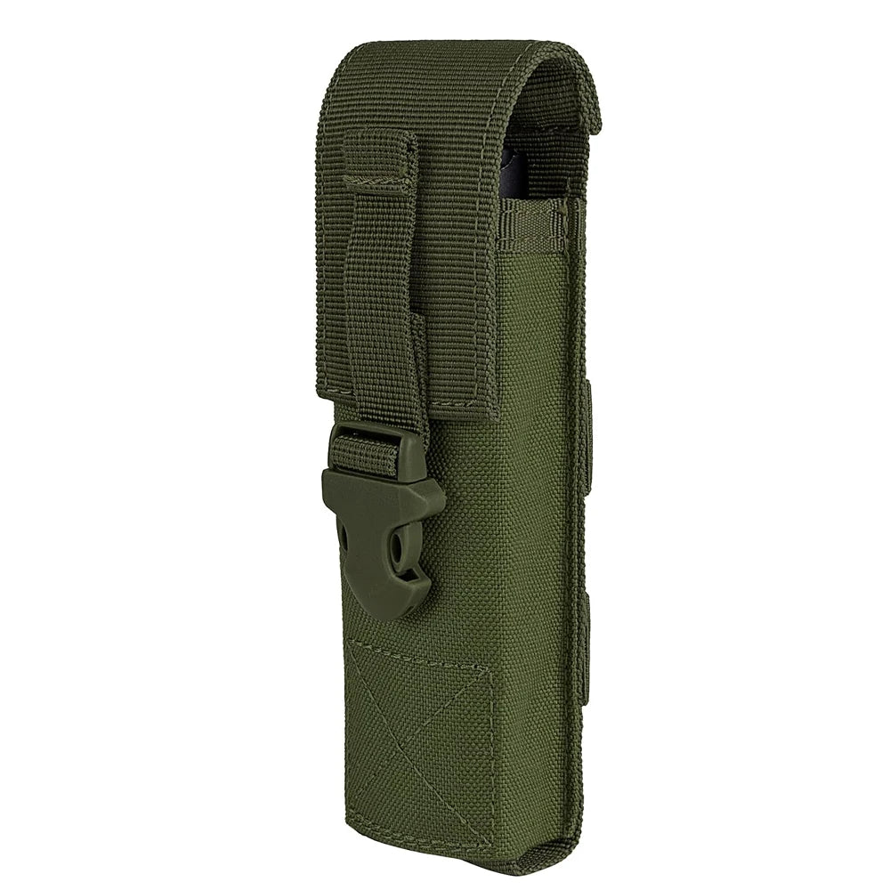 Tactical Flashlight Pouch Holster Molle Torch Holder Carry Case EDC Tool Waist Bag Outdoor Sport Camping Hunting Accessories