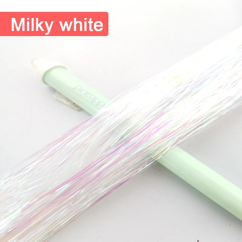Tinsel Hair Extension 36 Inch Sparkle Glitter Tinsel Hair Rainbow Colored Synthetic Crochet Hair Extensions Hair Accessories