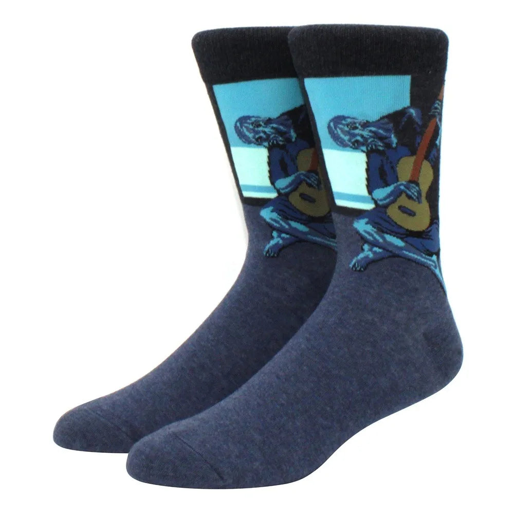 Man Plus Size Socks Art Mural World Famous Art Oil Painting Series Woman Funny Socks