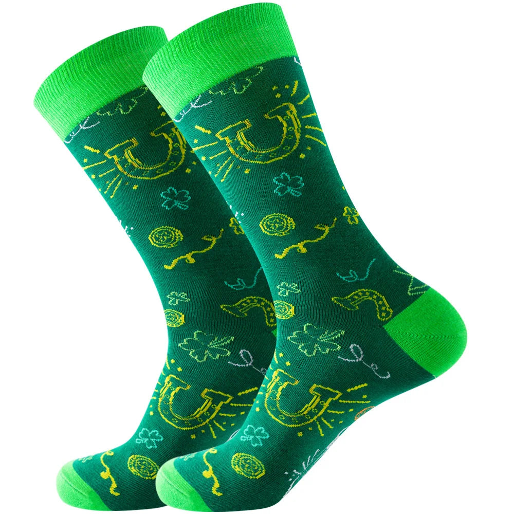 Men's socks original design happy socks animal food astronaut men's socks crew geometric women's socks halloween socks