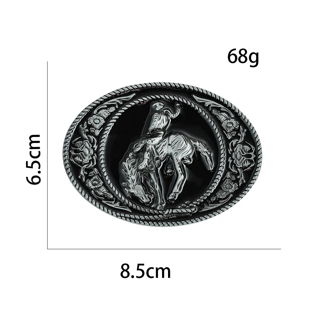 Viking Metal Belt Buckle for Men Women Embossed Gothic Punk Western Cowboy Waistband Buckle Jeans Clothes Decor Accessories Gift