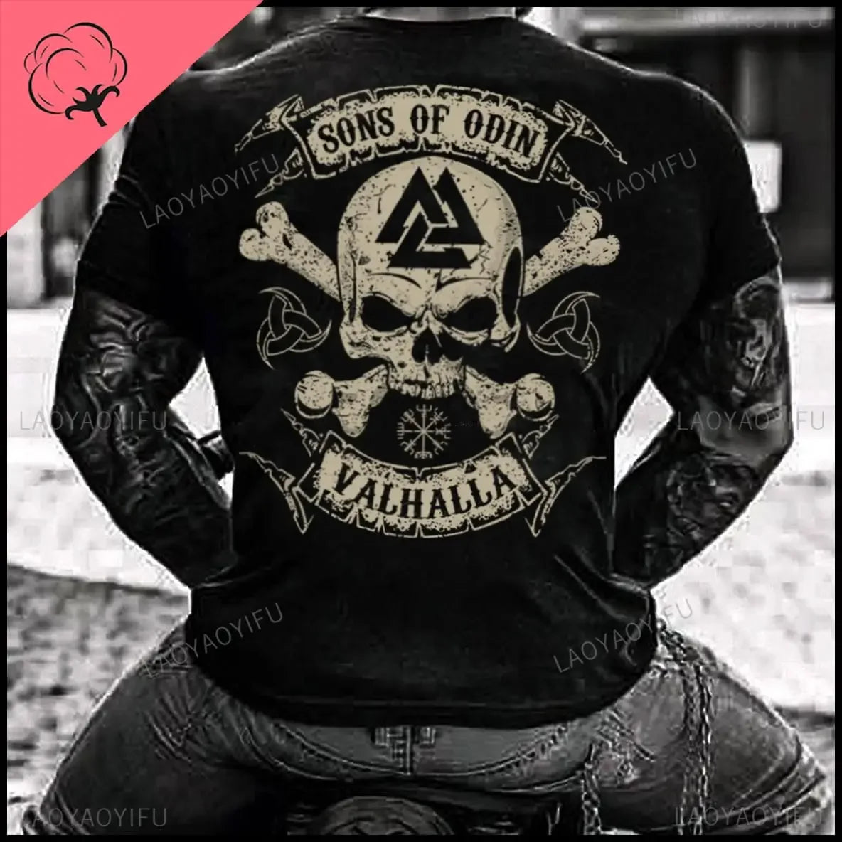 Viking Blood High Quality 100% Cotton T Shirt Men Short Sleeve Viking Legend T-Shirt Retro Classic Tee Shirt Valhalla Odin Tops