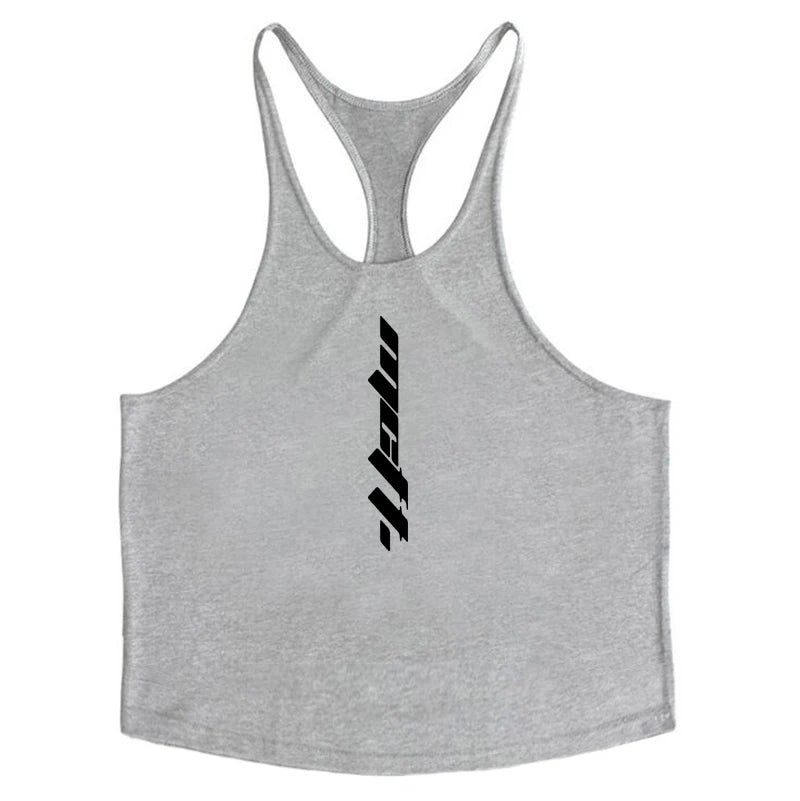 Mens Gym Clothing Bodybuilding Tank Tops Fitness Training Sleeveless Shirt Cotton Muscle Running Vest Casual Sports Singlets