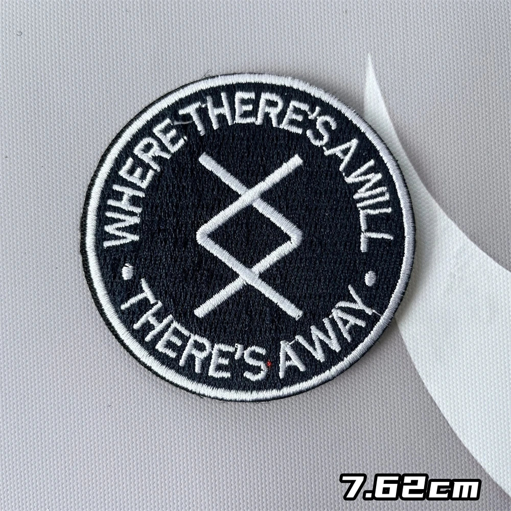Viking Symbol Tree of Life Axe Embroidered Patches Tactical Morale Badge Backpack Hook and Loop Sticker