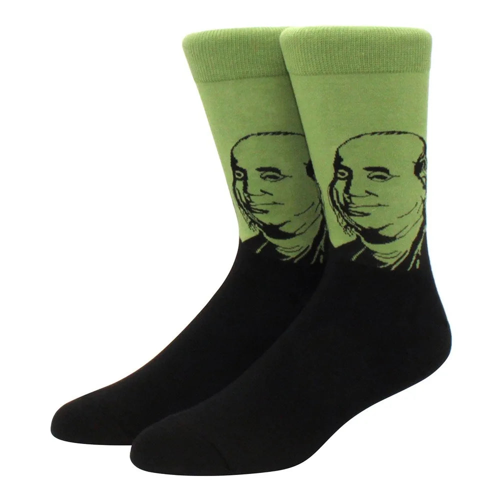 Man Plus Size Socks Art Mural World Famous Art Oil Painting Series Woman Funny Socks