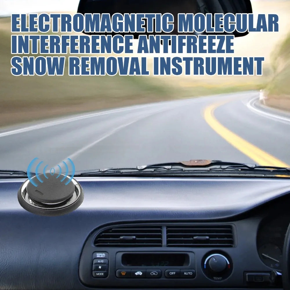 New Electromagnetic Ice Melting Deicer Molecular Portable Car Antifreeze Tools Round Solar Power Supply Snow Remover for Winter