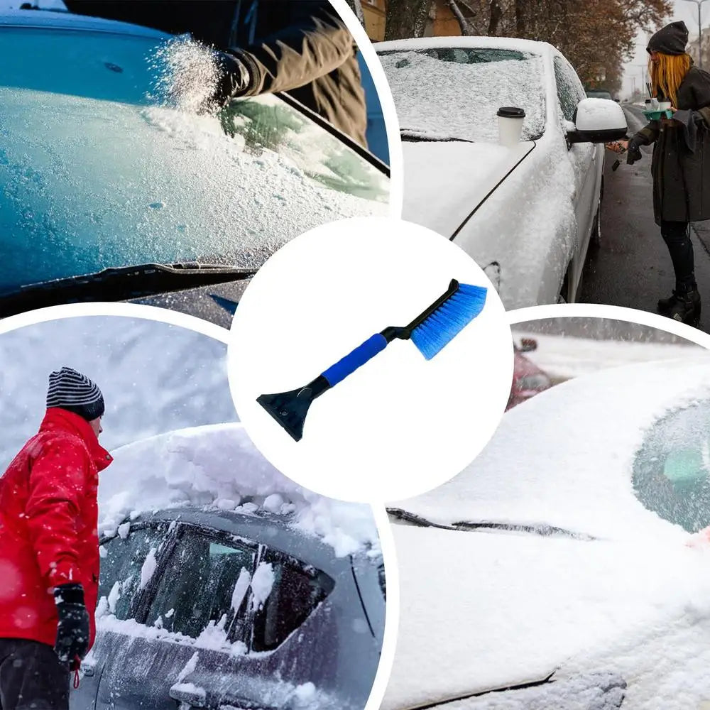 Ice Scrapers for Car Windshield 2 in 1 Snow Scraper and Brush Ergonomic Foam Grip Snow Cleaner for Car Window Ice Scraper