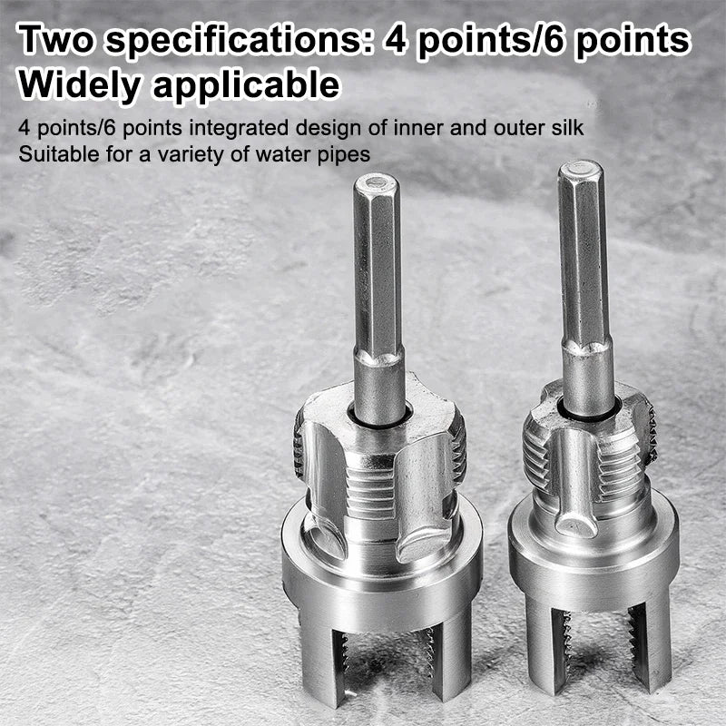 1pc 4/6 Split Integrated Internal and External Water Pipe Threading Tool PPR & PPE & PVC Plastic Pipes Threader