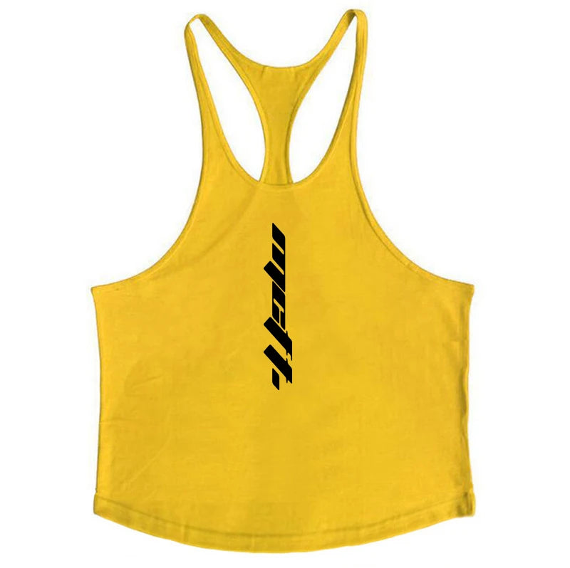 Mens Gym Clothing Bodybuilding Tank Tops Fitness Training Sleeveless Shirt Cotton Muscle Running Vest Casual Sports Singlets