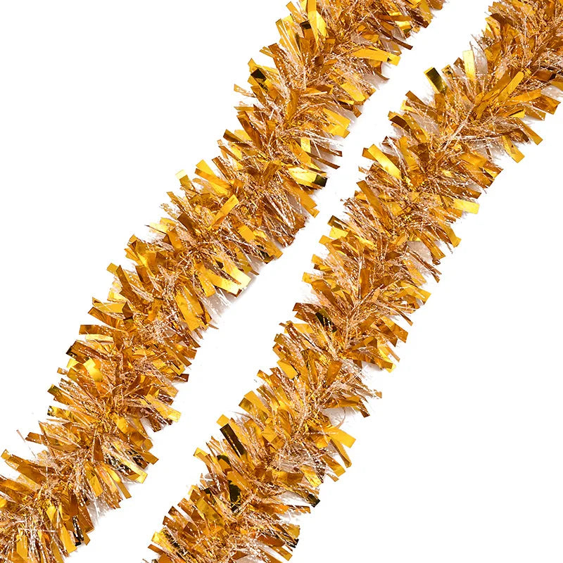 Hot Christmas Tree Tinsel Garland Metallic Streamers Celebrate a Holiday Party Indoor and Outdoor Party Decorations Supplies