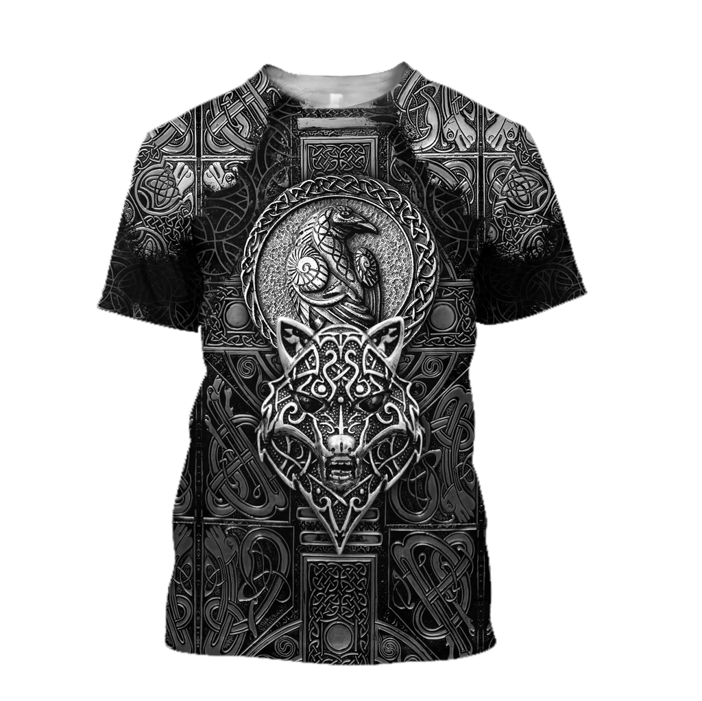 Summer 2022 Viking Mystic Ancient Symbol Charm with Men's Printed T-shirt O Neck Short Sleeve Oversized Loose Street Casual Top