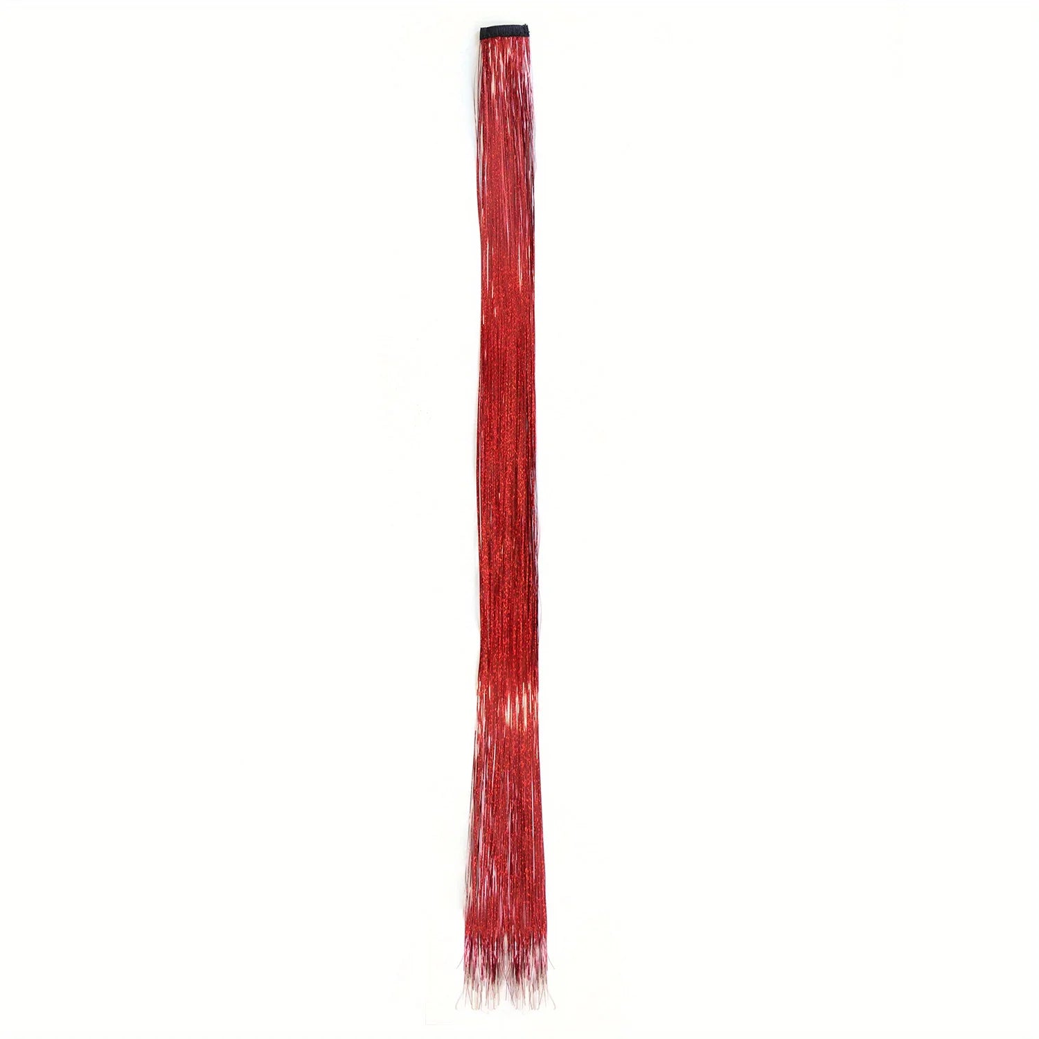 Clip In Hair Tinsel, Fairy Hair Tinsel Kit 22 Inches Glitter Colorful Clip On Tinsel Hair Extensions for Girls Hair Accessories