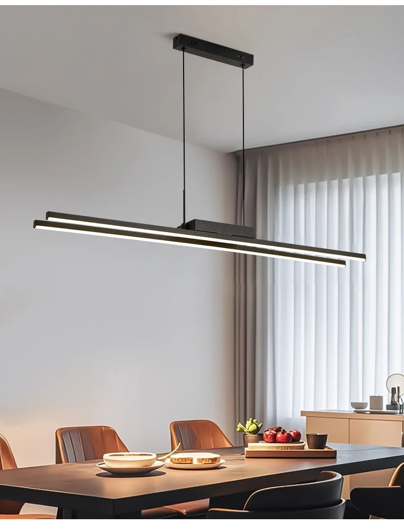 Nordic Pendent Light Double Lumens Chandelier LED Hanging Lamp for Dining Room Bedroom Living Room Home Decorative Lighting