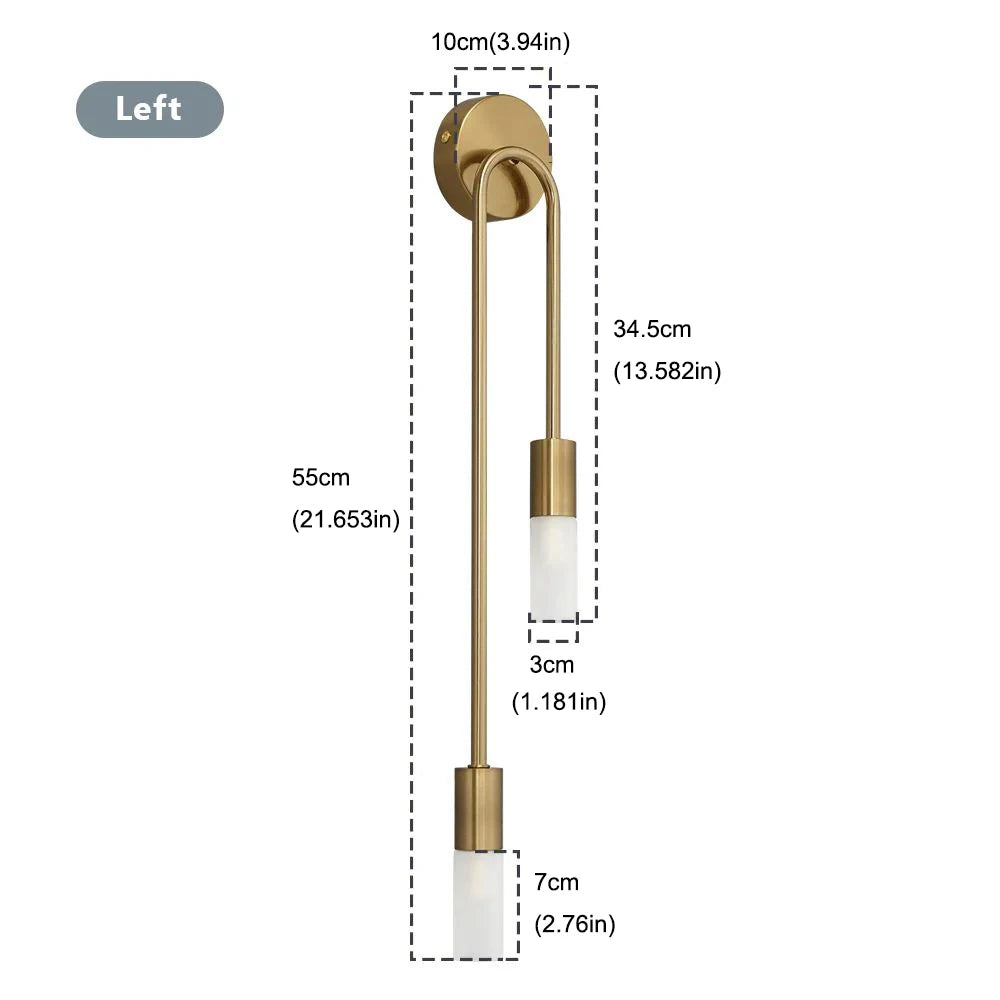 LED Golden Black Light Luxury Wall Lamp Living Room Nordic Modern Minimalist Creative Background Wall Corridor Bedroom Bedside