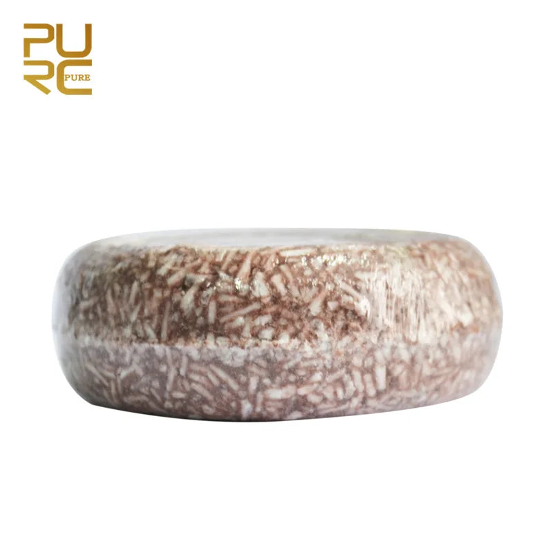 PURC Polygonum Multiflorum Shampoo Bar Cold Processed Soap Prevent Gray Hair Smoothing Women Men Travel Solid Shampoo 60g